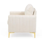 Fauteuil club capitonné - Fauteuil d'appoint en velours - Fauteuil de salon confortable - Voir photo