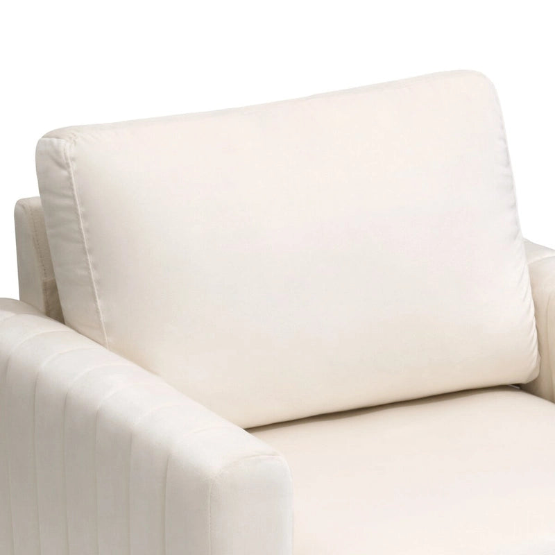 Fauteuil club capitonné - Fauteuil d'appoint en velours - Fauteuil de salon confortable - Voir photo