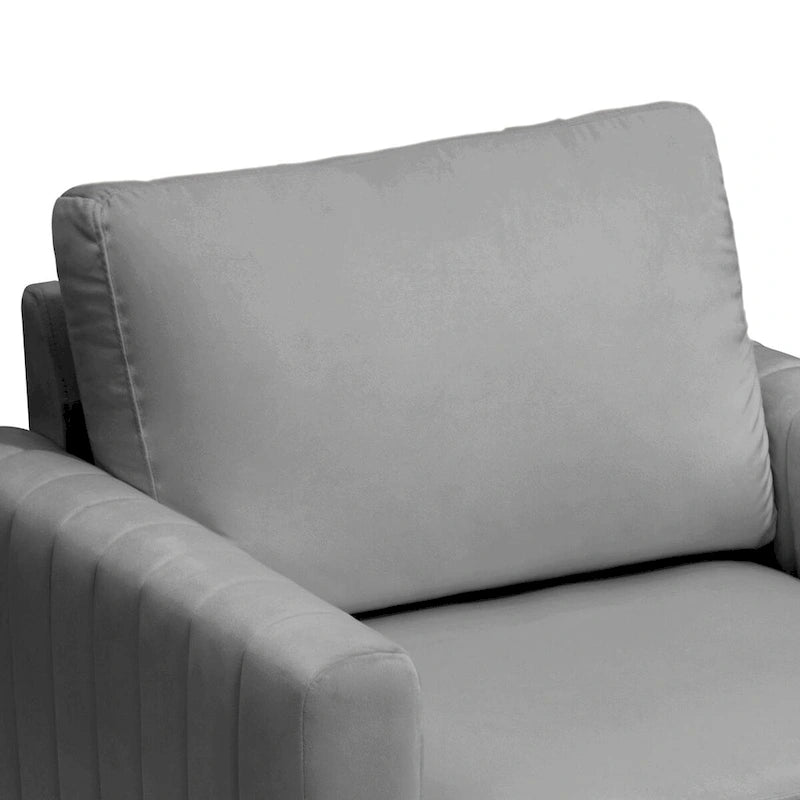 Fauteuil club capitonné - Fauteuil d'appoint en velours - Fauteuil de salon confortable - Voir photo
