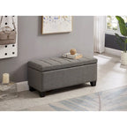 Banc rectangulaire de rangement rembourré, Banc de bout de lit de chambre à coucher