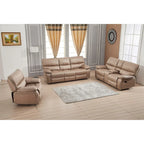 Ensemble de salon inclinable Betsy Furniture 3 pièces en microfibre, canapé, causeuse et fauteuil