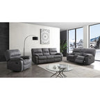 Ensemble de salon inclinable Betsy Furniture 3 pièces en microfibre, canapé, causeuse et fauteuil