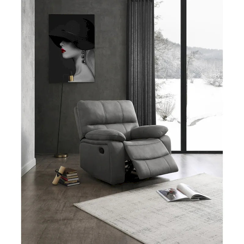 Ensemble de salon inclinable Betsy Furniture 3 pièces en microfibre, canapé, causeuse et fauteuil