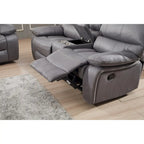 Ensemble de salon inclinable Betsy Furniture 3 pièces en microfibre, canapé, causeuse et fauteuil