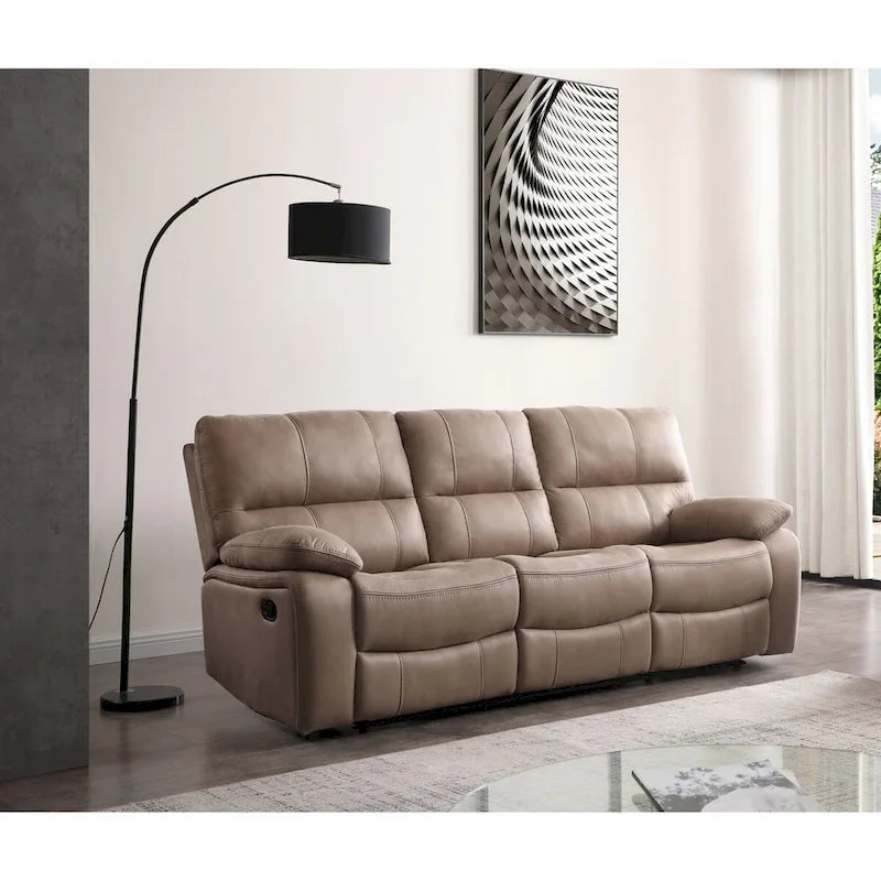 Ensemble de salon inclinable Betsy Furniture 3 pièces en microfibre, canapé, causeuse et fauteuil