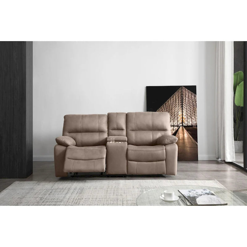 Ensemble de salon inclinable Betsy Furniture 3 pièces en microfibre, canapé, causeuse et fauteuil