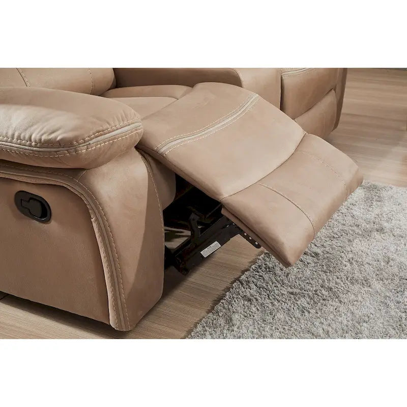 Ensemble de salon inclinable Betsy Furniture 3 pièces en microfibre, canapé, causeuse et fauteuil