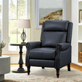 Fauteuil inclinable COZYMAN en cuir véritable, réglable et manuel, avec accoudoirs confortables pour salon