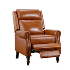 Fauteuil inclinable COZYMAN en cuir véritable, réglable et manuel, avec accoudoirs confortables pour salon