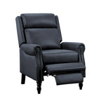 Fauteuil inclinable COZYMAN en cuir véritable, réglable et manuel, avec accoudoirs confortables pour salon