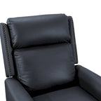 Fauteuil inclinable COZYMAN en cuir véritable, réglable et manuel, avec accoudoirs confortables pour salon