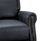 Fauteuil inclinable COZYMAN en cuir véritable, réglable et manuel, avec accoudoirs confortables pour salon