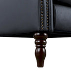 Fauteuil inclinable COZYMAN en cuir véritable, réglable et manuel, avec accoudoirs confortables pour salon