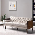 Canapé-lit futon 70 pouces, canapé-lit convertible 2 en 1 avec 2 coussins décoratifs