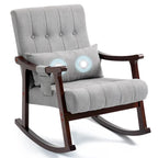 Fauteuil à bascule rembourré AVAWING avec support lombaire massant