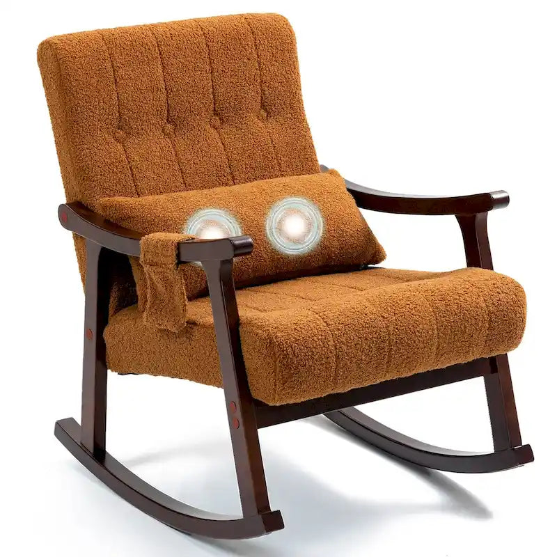 Fauteuil à bascule rembourré AVAWING avec support lombaire massant