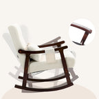 Fauteuil à bascule rembourré AVAWING avec support lombaire massant