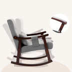 Fauteuil à bascule rembourré AVAWING avec support lombaire massant