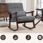 Fauteuil à bascule rembourré AVAWING avec support lombaire massant