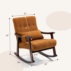 Fauteuil à bascule rembourré AVAWING avec support lombaire massant