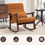 Fauteuil à bascule rembourré AVAWING avec support lombaire massant