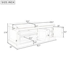 Banc de rangement 4 portes avec étagères réglables et coussin amovible – 42,7 long. x 15,9 larg. x 17,4 haut.