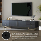 Meuble TV moderne de 65+ pouces avec rangement pour salon