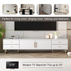 Meuble TV moderne de 65+ pouces avec rangement pour salon