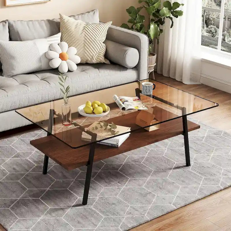 38,58 Table basse rectangulaire au design moderne