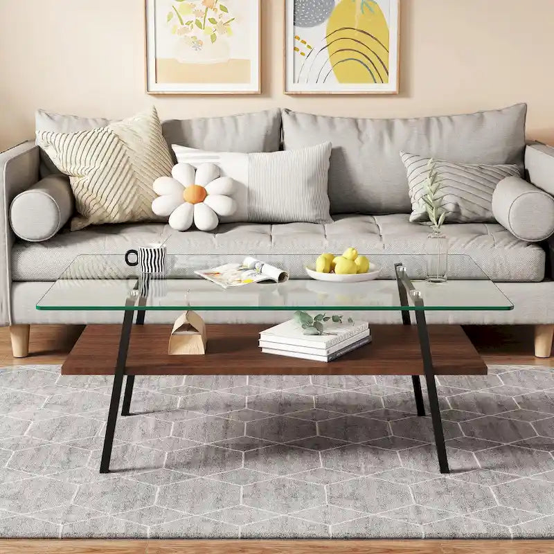 38,58 Table basse rectangulaire au design moderne