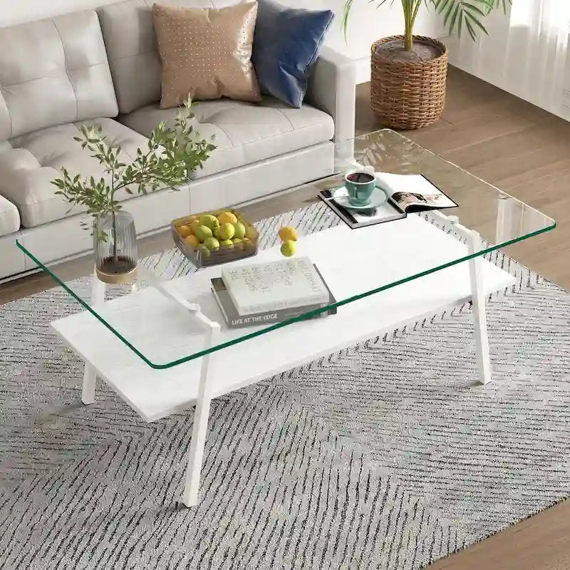 38,58 Table basse rectangulaire au design moderne
