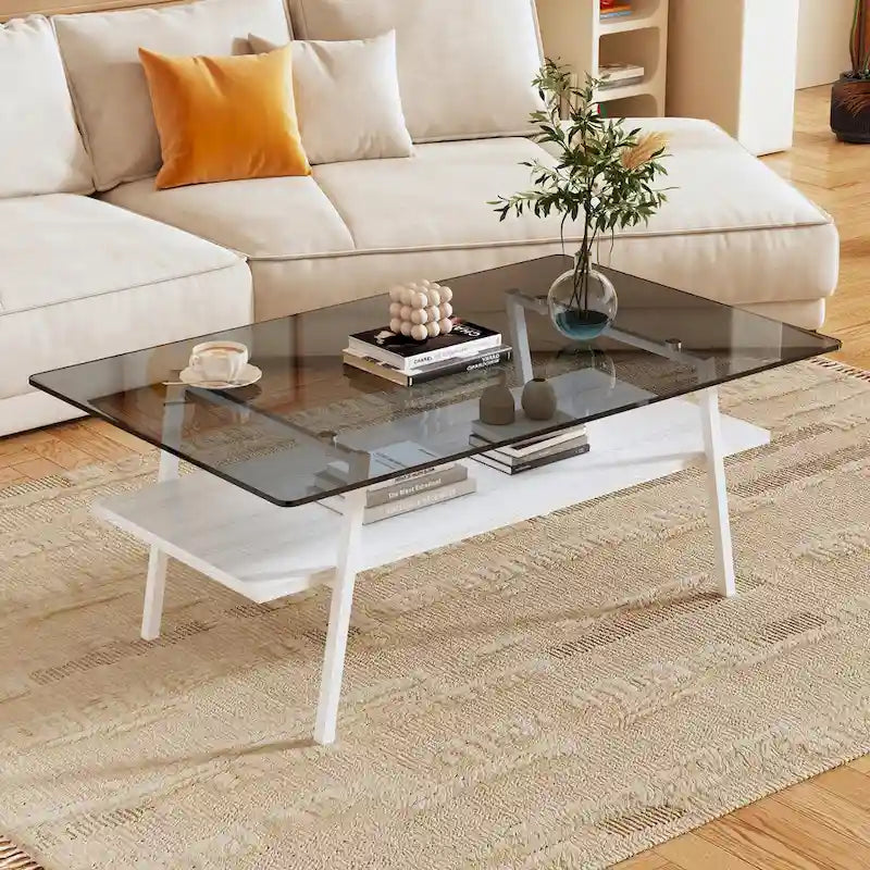 38,58 Table basse rectangulaire au design moderne