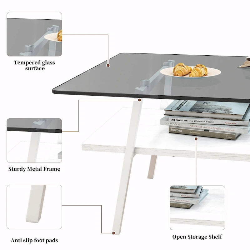 38,58 Table basse rectangulaire au design moderne
