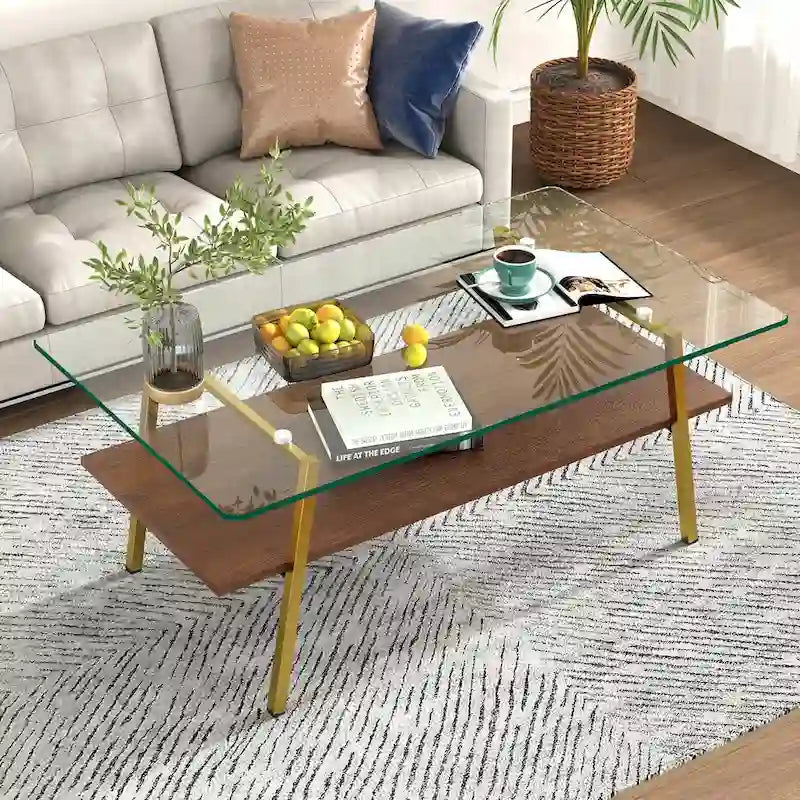 38,58 Table basse rectangulaire au design moderne