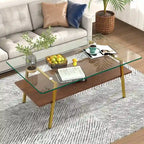 38,58 Table basse rectangulaire au design moderne