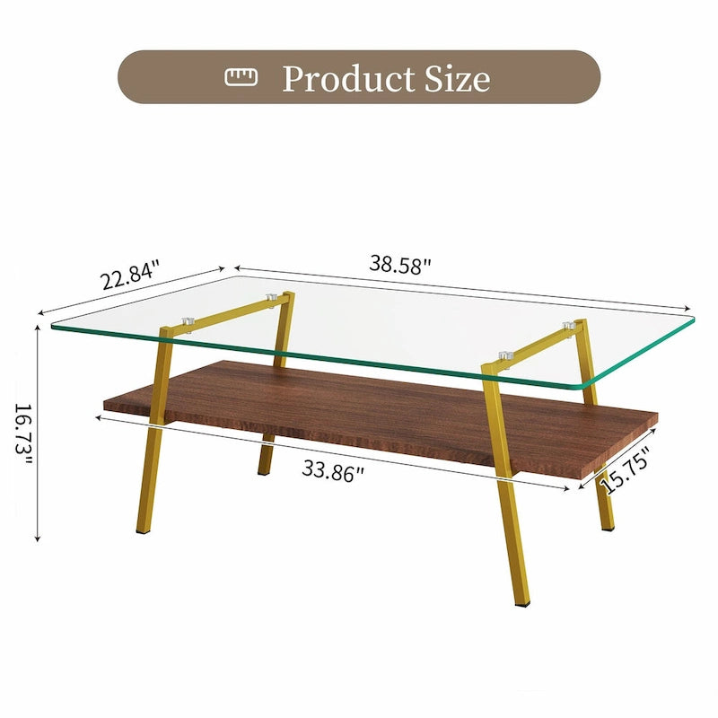 38,58 Table basse rectangulaire au design moderne