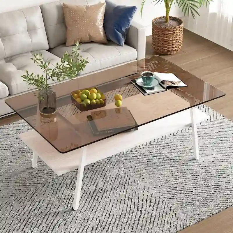38,58 Table basse rectangulaire au design moderne