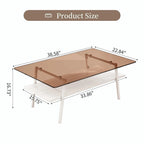38,58 Table basse rectangulaire au design moderne