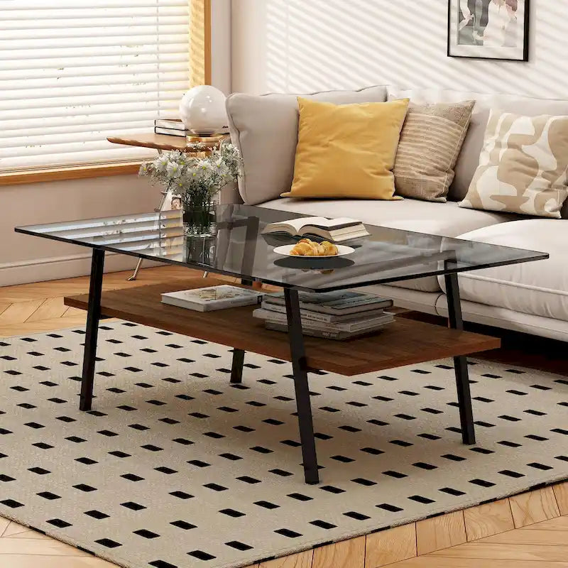 38,58 Table basse rectangulaire au design moderne