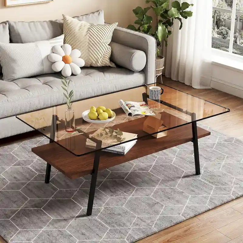 38,58 Table basse rectangulaire au design moderne