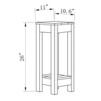 Table d'appoint rustique en bois massif pour canapé - 11 l x 26 H