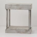 Table d'appoint rustique en bois massif pour canapé - 11 l x 26 H