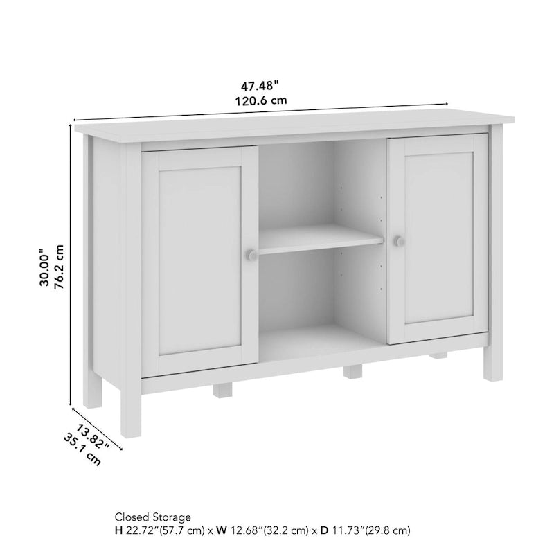 Meuble TV haut Mayfield 48W, console multimédia.