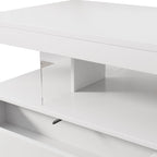 Table basse avec 2 tiroirs et étagères de présentation