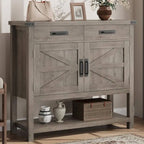 Console d'entrée de ferme avec armoire à 2 portes et 2 tiroirs