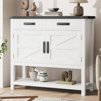 Console d'entrée de ferme avec armoire à 2 portes et 2 tiroirs