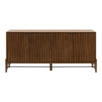 Console/Crédence moderne du milieu du siècle, console de bureau, crédence d'appoint, marron
