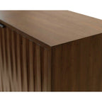 Console/Crédence moderne du milieu du siècle, console de bureau, crédence d'appoint, marron