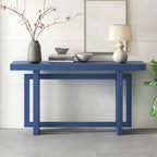 Console contemporaine avec plateau en bois et béton d'inspiration industrielle