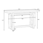Console contemporaine avec plateau en bois et béton d'inspiration industrielle